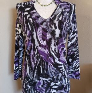 Alberto Makali Purple Black Sweater sz Med